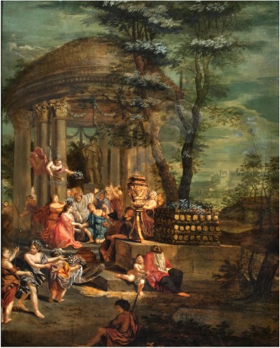 Mythological Wedding Scene - Signed Jacob Franse, circa 1720/30
